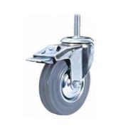 Колесо поворотное резина SCtb 63 160 мм с болтом и тормозом