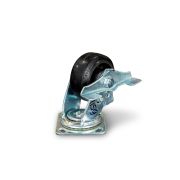 Колесо большегрузное поворотное SCdb 42 100 мм обрезиненное с тормозом (N)